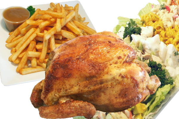 1 Chicken, Large Chips - Large Salad Pack