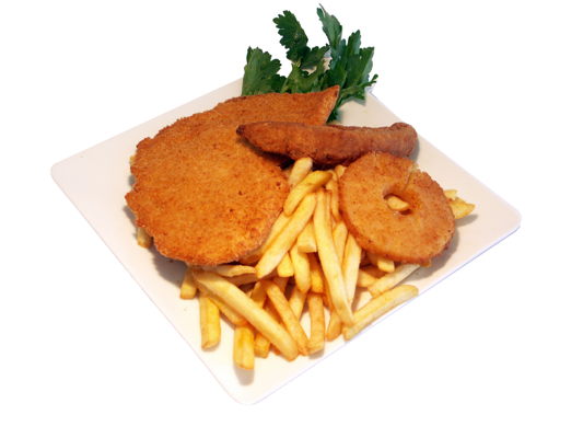 Schnitzel Hawaiian Pack with Chips