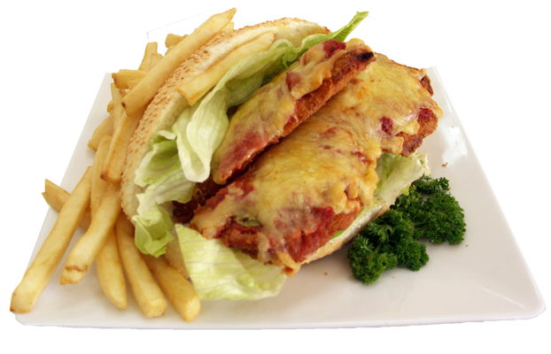 Chicken Parma Fresh Bread Roll with Chips